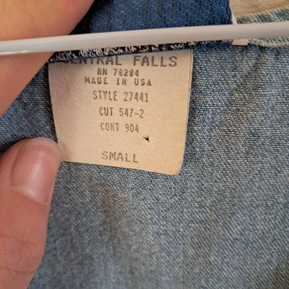 Vintage 90s Central Falls Womens Dress Size Small Denim Bodice Floral Skirt - Picture 3 of 7